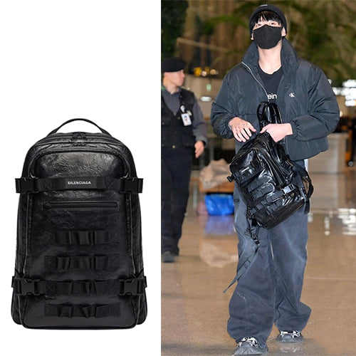 발렌시아가 아미 스몰 백팩 블랙 (정국 착용)